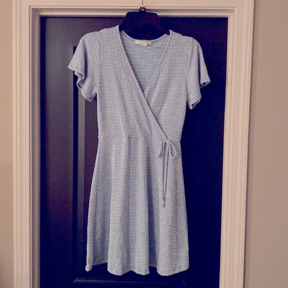 Caution to the Wind faux wrap dress medium